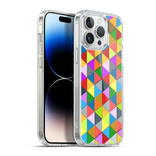 PLdesign Geometric Colourful Triangle Soft Gel Case for Apple iPhone 13 Pro Max & MagSafe