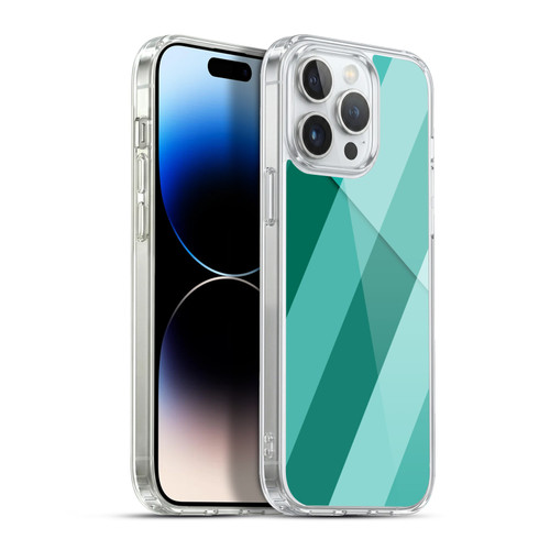PLdesign Geometric Cyan Modern Soft Gel Case for Apple iPhone 13 Pro Max & MagSafe