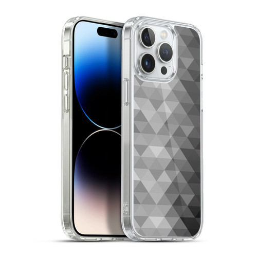 PLdesign Geometric Grayscale Triangle Soft Gel Case for Apple iPhone 13 Pro Max & MagSafe