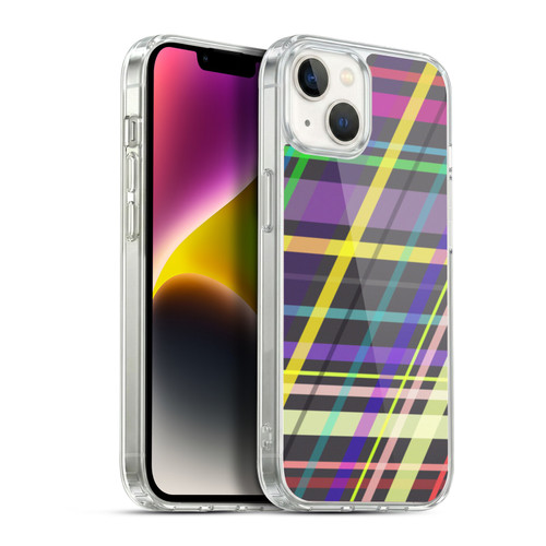 PLdesign Geometric Crossing Lines Soft Gel Case for Apple iPhone 14 Plus & MagSafe