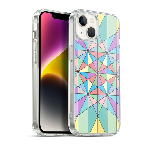 PLdesign Geometric Colourful Pastel Soft Gel Case for Apple iPhone 14 Plus & MagSafe