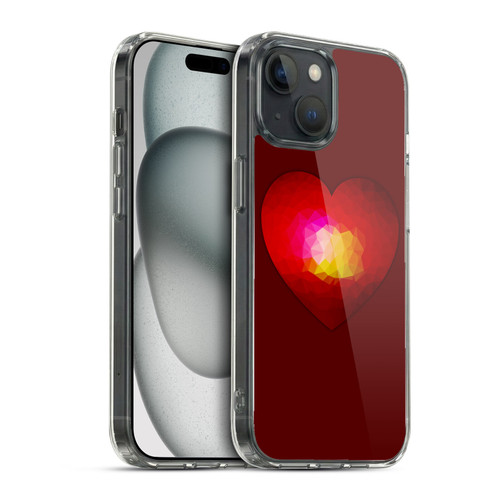 PLdesign Geometric Burning Heart Soft Gel Case for Apple iPhone 15 & MagSafe