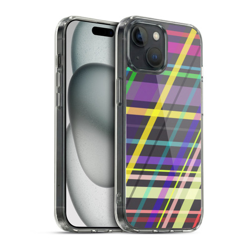 PLdesign Geometric Crossing Lines Soft Gel Case for Apple iPhone 15 & MagSafe