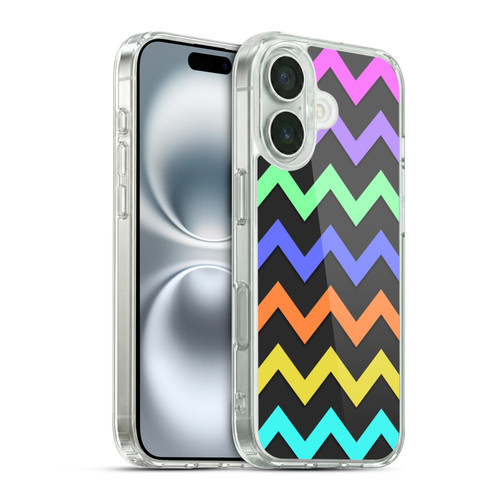 PLdesign Geometric Zigzag Soft Gel Case for Apple iPhone 16 & MagSafe