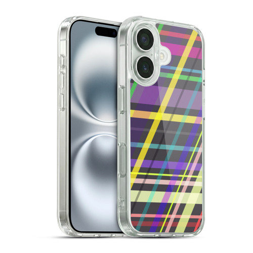 PLdesign Geometric Crossing Lines Soft Gel Case for Apple iPhone 16 & MagSafe