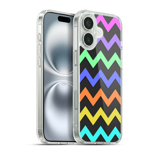 PLdesign Geometric Zigzag Soft Gel Case for Apple iPhone 16 Plus & MagSafe
