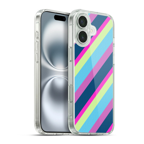 PLdesign Geometric Lines Soft Gel Case for Apple iPhone 16 Plus & MagSafe