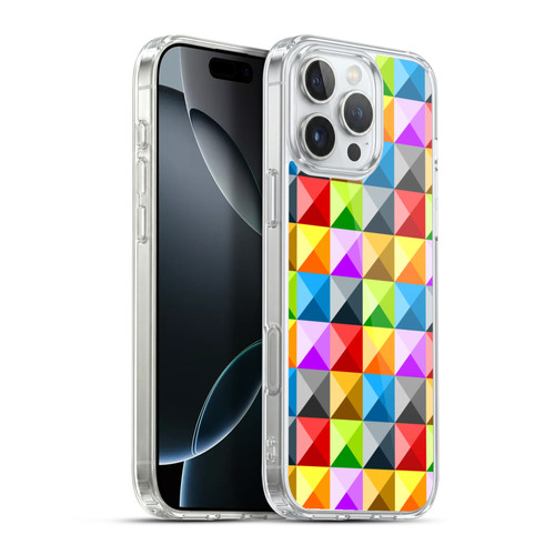 PLdesign Geometric Colourful Quarter Soft Gel Case for Apple iPhone 16 Pro Max & MagSafe