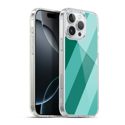 PLdesign Geometric Cyan Modern Soft Gel Case for Apple iPhone 16 Pro Max & MagSafe