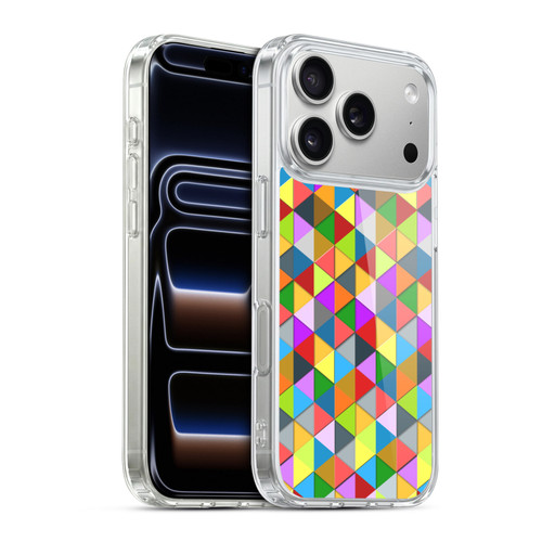 PLdesign Geometric Colourful Triangle Soft Gel Case for Apple iPhone 17 Pro