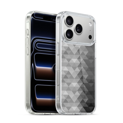 PLdesign Geometric Grayscale Triangle Soft Gel Case for Apple iPhone 17 Pro