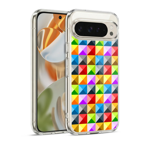 PLdesign Geometric Colourful Quarter Soft Gel Case for Google Pixel 9 / Pixel 9 Pro