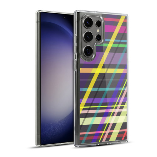 PLdesign Geometric Crossing Lines Soft Gel Case for Samsung Galaxy S23 Ultra 5G & MagSafe