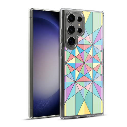 PLdesign Geometric Colourful Pastel Soft Gel Case for Samsung Galaxy S23 Ultra 5G & MagSafe