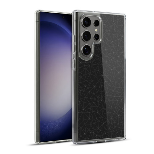 PLdesign Geometric Elegant White And Grey Soft Gel Case for Samsung Galaxy S23 Ultra 5G & MagSafe