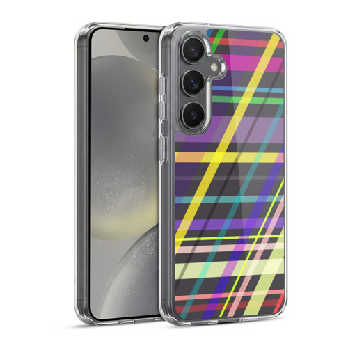 PLdesign Geometric Crossing Lines Soft Gel Case for Samsung Galaxy S24 5G & MagSafe