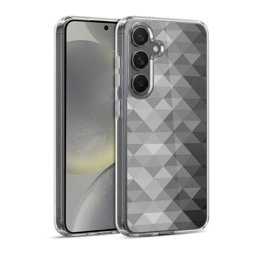 PLdesign Geometric Grayscale Triangle Soft Gel Case for Samsung Galaxy S24 5G & MagSafe