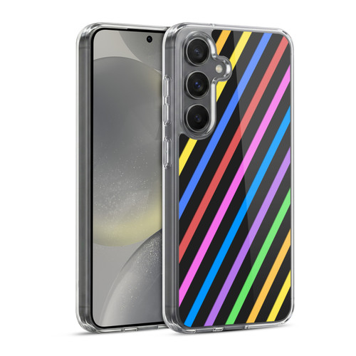 PLdesign Geometric Stripes Soft Gel Case for Samsung Galaxy S24 5G & MagSafe