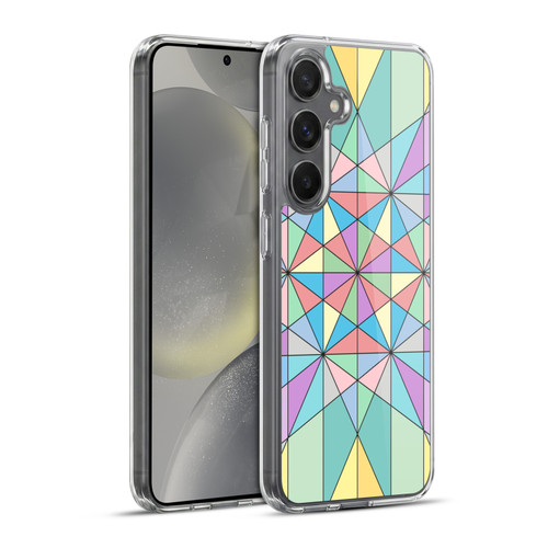 PLdesign Geometric Colourful Pastel Soft Gel Case for Samsung Galaxy S24+ 5G & MagSafe