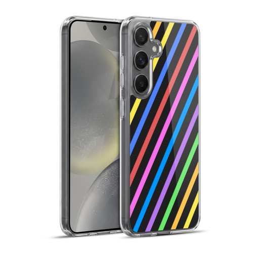 PLdesign Geometric Stripes Soft Gel Case for Samsung Galaxy S24+ 5G & MagSafe
