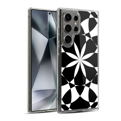 PLdesign Geometric Black And White Soft Gel Case for Samsung Galaxy S24 Ultra 5G & MagSafe