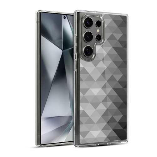 PLdesign Geometric Grayscale Triangle Soft Gel Case for Samsung Galaxy S24 Ultra 5G & MagSafe