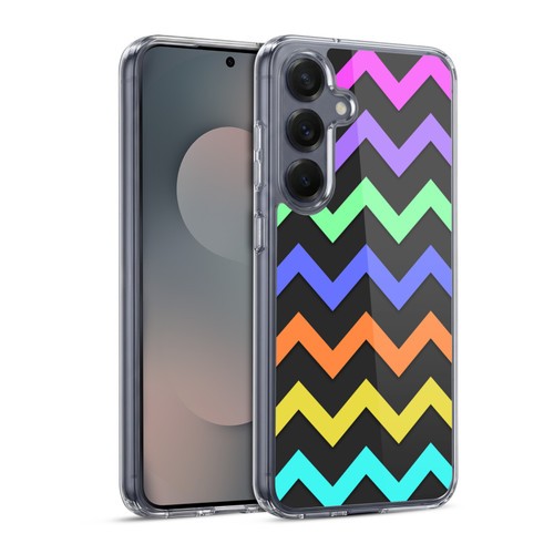 PLdesign Geometric Zigzag Soft Gel Case for Samsung Galaxy S25 & MagSafe