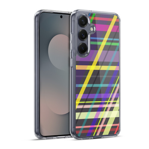 PLdesign Geometric Crossing Lines Soft Gel Case for Samsung Galaxy S25+ & MagSafe