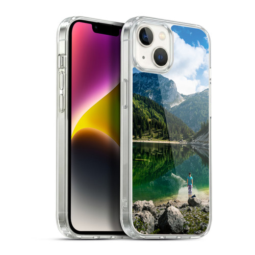 Patrik Lovrin Wanderlust Person At Mountain Lake Soft Gel Case for Apple iPhone 14 Plus & MagSafe