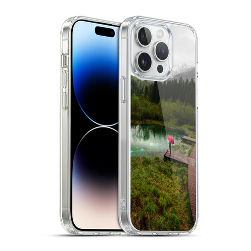 Patrik Lovrin Wanderlust Red Umbrella Green Lake Soft Gel Case for Apple iPhone 14 Pro Max & MagSafe