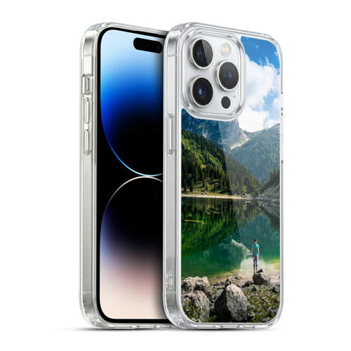 Patrik Lovrin Wanderlust Person At Mountain Lake Soft Gel Case for Apple iPhone 14 Pro & MagSafe