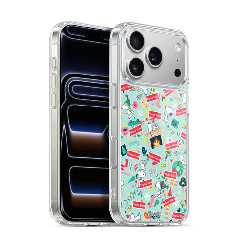 Custom Customised Personalised Peanuts Christmas Festive Pattern Soft Gel Case for Apple iPhone 17 Pro