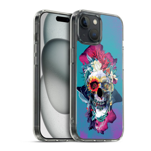 Riza Peker Skulls 5 Blue Soft Gel Case for Apple iPhone 15 & MagSafe