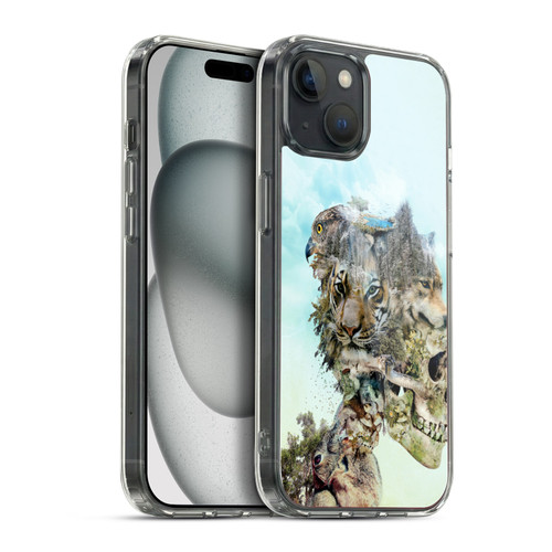 Riza Peker Skulls 5 Nature 2 Soft Gel Case for Apple iPhone 15 Plus & MagSafe