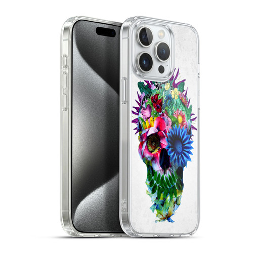Riza Peker Skulls 5 Floral Soft Gel Case for Apple iPhone 15 Pro Max & MagSafe