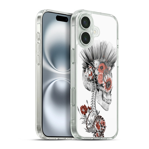 Riza Peker Skulls 5 Punk Soft Gel Case for Apple iPhone 16 Plus & MagSafe
