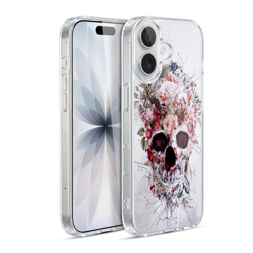 Riza Peker Skulls 5 Floral 2 Soft Gel Case for Apple iPhone 17