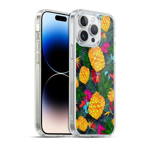Suzan Lind Colours & Patterns Tropical Pineapple Soft Gel Case for Apple iPhone 14 Pro Max & MagSafe