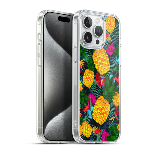 Suzan Lind Colours & Patterns Tropical Pineapple Soft Gel Case for Apple iPhone 15 Pro Max & MagSafe