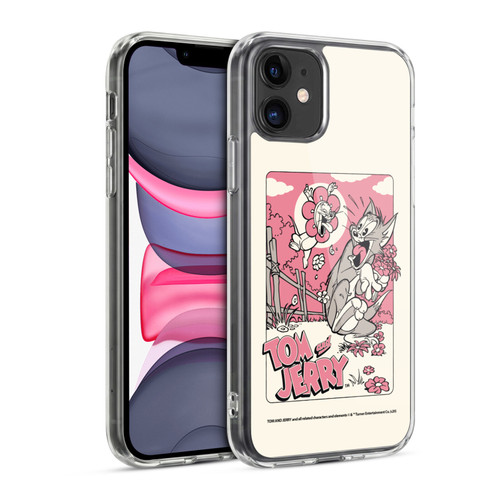 Tom and Jerry Illustration Scary Flower Soft Gel Case for Apple iPhone 11