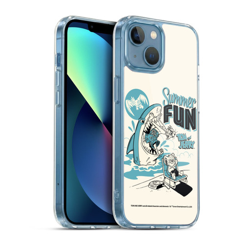 Tom and Jerry Illustration Summer Fun Soft Gel Case for Apple iPhone 13 Mini & MagSafe