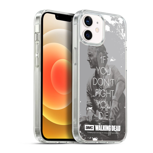 AMC The Walking Dead Quotes Rick Fight Soft Gel Case for Apple iPhone 12 / iPhone 12 Pro & MagSafe