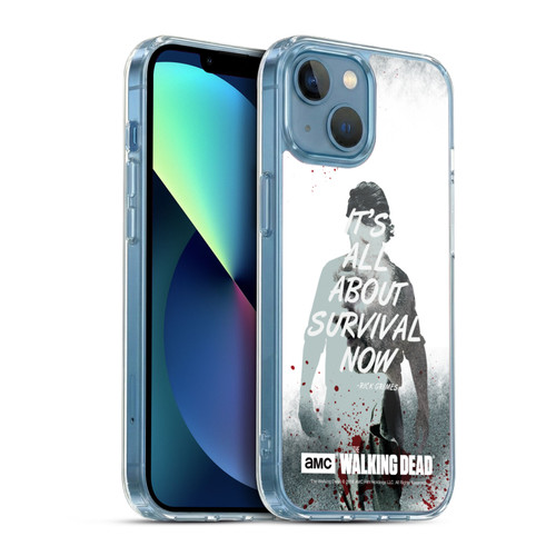 AMC The Walking Dead Quotes Rick Survival Soft Gel Case for Apple iPhone 13 Mini & MagSafe