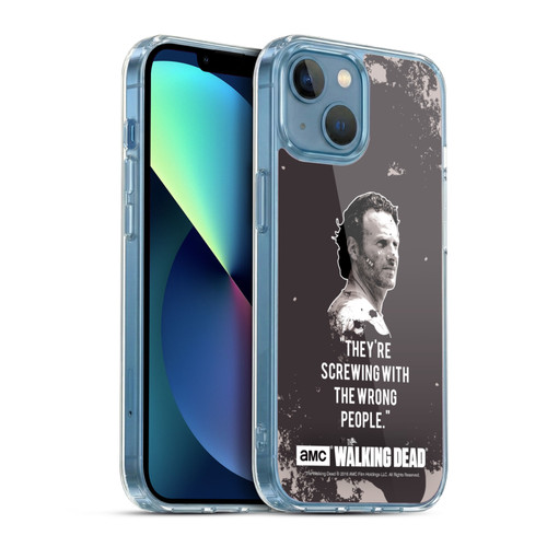 AMC The Walking Dead Quotes Rick Trap Soft Gel Case for Apple iPhone 13 Mini & MagSafe
