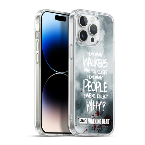 AMC The Walking Dead Quotes Rick Questions Soft Gel Case for Apple iPhone 13 Pro Max & MagSafe