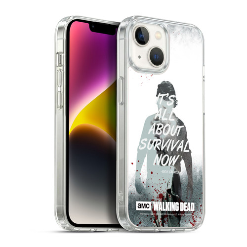 AMC The Walking Dead Quotes Rick Survival Soft Gel Case for Apple iPhone 14