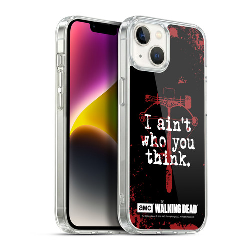 AMC The Walking Dead Quotes Daryl Think Soft Gel Case for Apple iPhone 14 Plus & MagSafe