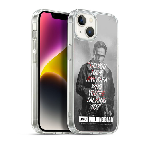 AMC The Walking Dead Quotes Rick Talk Soft Gel Case for Apple iPhone 14 Plus & MagSafe