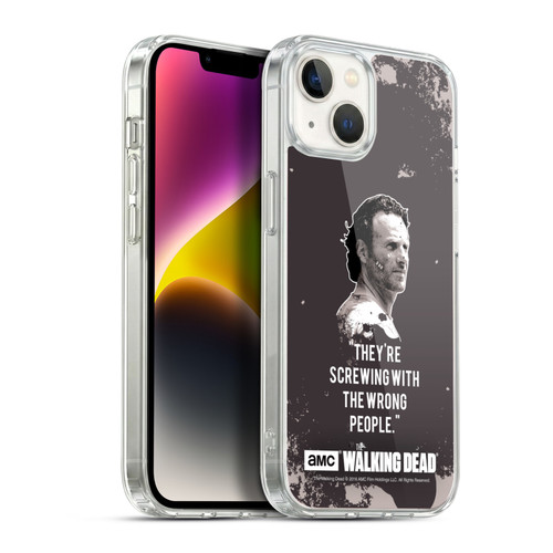 AMC The Walking Dead Quotes Rick Trap Soft Gel Case for Apple iPhone 14 Plus & MagSafe