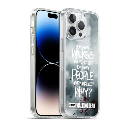 AMC The Walking Dead Quotes Rick Questions Soft Gel Case for Apple iPhone 14 Pro Max & MagSafe
